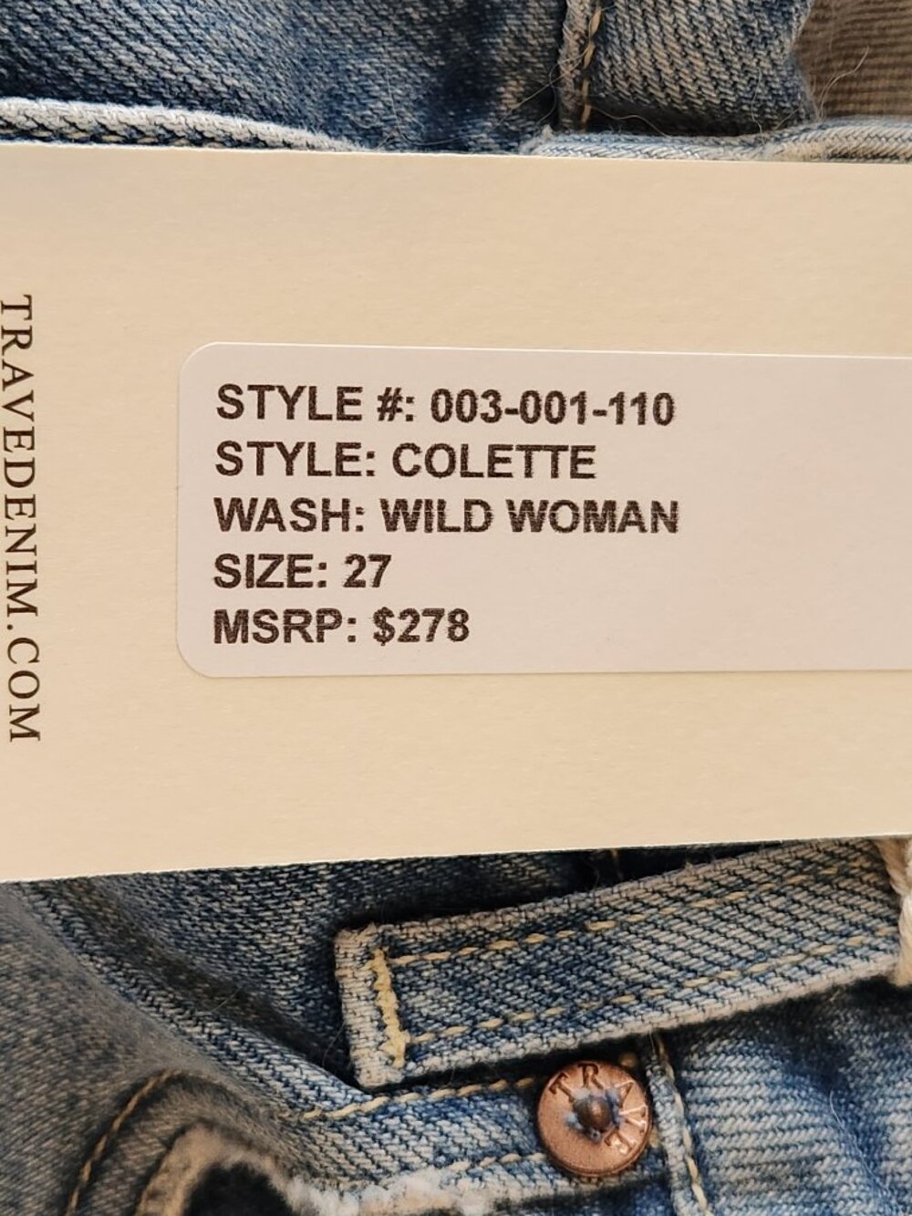 TRAVE Colette Kick Flare Women's Jeans -Sz 27 - NEW NWT - Picture 7 of 7